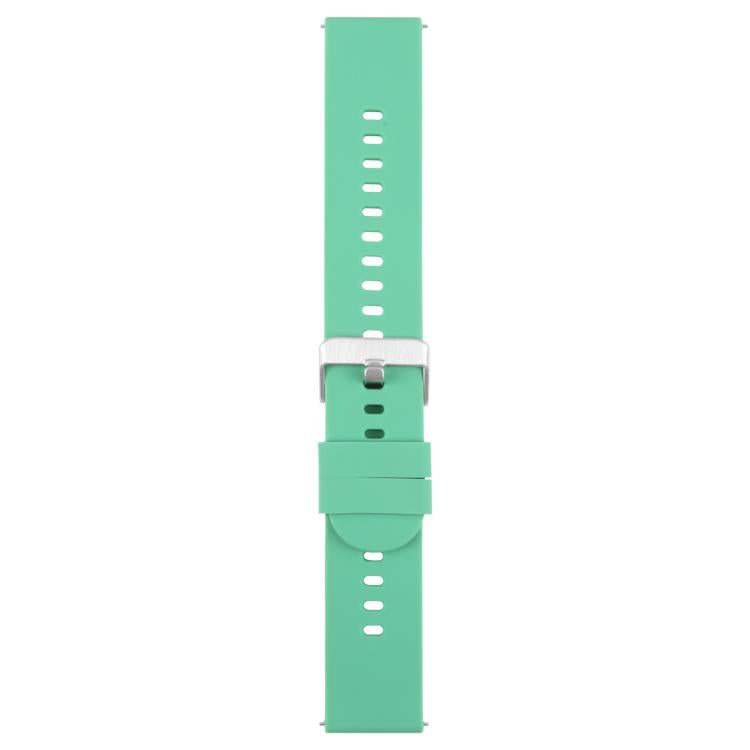 18mm Solid Color Steel Buckle Silicone Watch Band(Grass Green) - 18mm Bands by PMc TechLife | Online Shopping South Africa | PMc TechLife | Buy Now Pay Later Mobicred