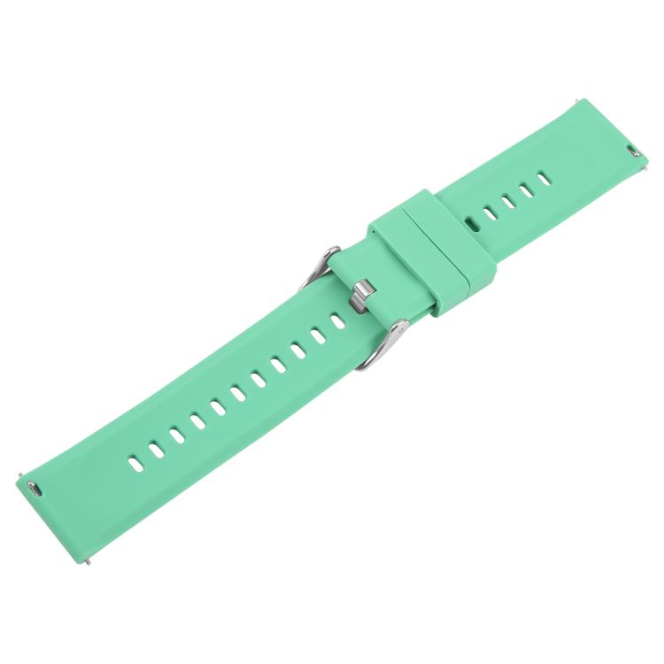 18mm Solid Color Steel Buckle Silicone Watch Band(Grass Green) - 18mm Bands by PMc TechLife | Online Shopping South Africa | PMc TechLife | Buy Now Pay Later Mobicred