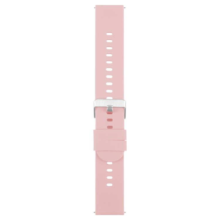19mm Solid Color Steel Buckle Silicone Watch Band(Pink) - 20mm Bands by PMc TechLife | Online Shopping South Africa | PMc TechLife | Buy Now Pay Later Mobicred