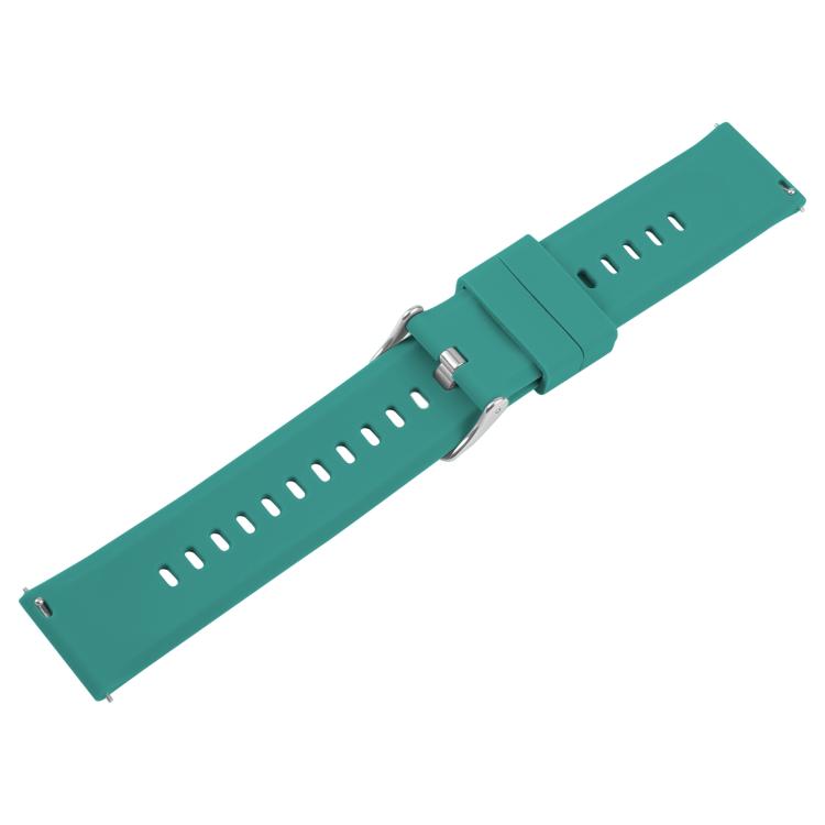 19mm Solid Color Steel Buckle Silicone Watch Band(Dark Green) - free shipping - PMc TechLife - Order now!