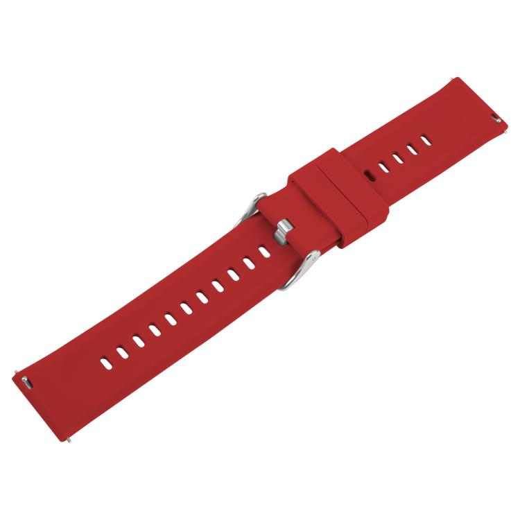 19mm Solid Color Steel Buckle Silicone Watch Band(Wine Red) - free shipping - PMc TechLife - Order now!