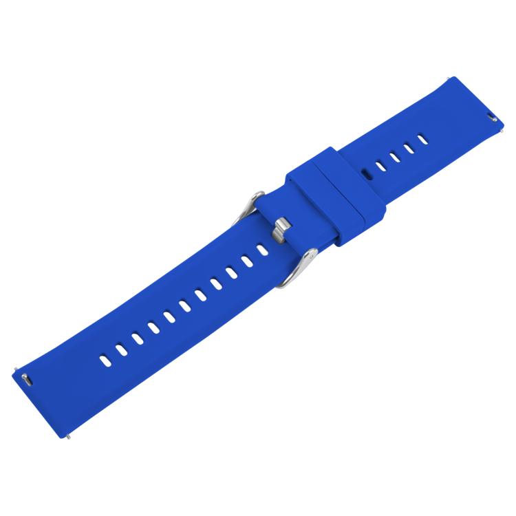 20mm Solid Color Steel Buckle Silicone Watch Band(Dark Blue) - free shipping - PMc TechLife - Order now!