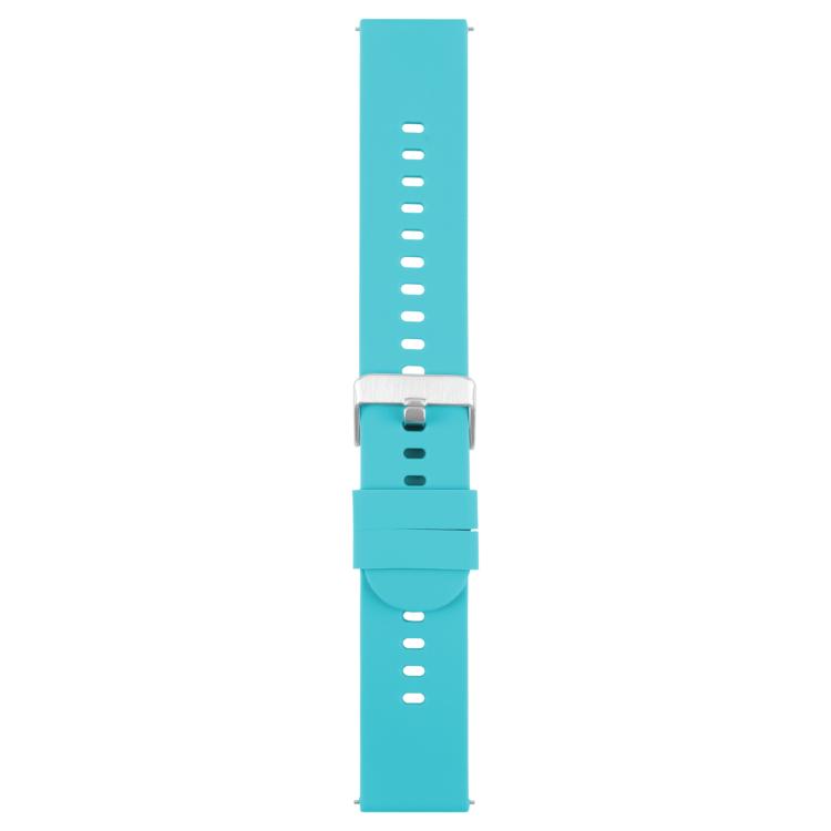 20mm Solid Color Steel Buckle Silicone Watch Band(Lake Blue) - free shipping - PMc TechLife - Order now!
