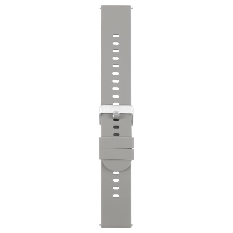 22mm Solid Color Steel Buckle Silicone Watch Band(Grey) - free shipping - PMc TechLife - Order now!