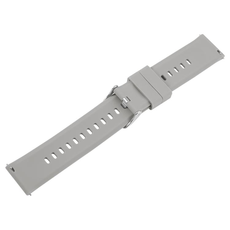 22mm Solid Color Steel Buckle Silicone Watch Band(Grey) - free shipping - PMc TechLife - Order now!