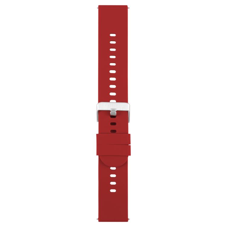 22mm Solid Color Steel Buckle Silicone Watch Band(Wine Red) - free shipping - PMc TechLife - Order now!