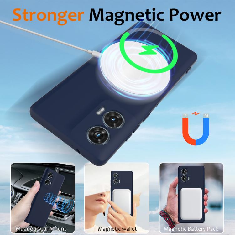 For Motorola Edge 50 Fusion Shockproof Silicone Magsafe Phone Case(Navy Blue) - free shipping - PMC TechLife - Order now!