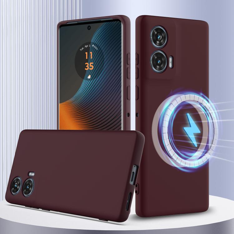 For Motorola Edge 50 Fusion Shockproof Silicone Magsafe Phone Case(Plum Color) - free shipping - PMC TechLife - Order now!