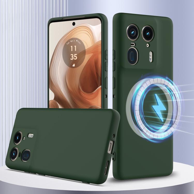 For Motorola Edge 50 Ultra Shockproof Silicone Magsafe Phone Case(Dark Green) - free shipping - PMC TechLife - Order now!