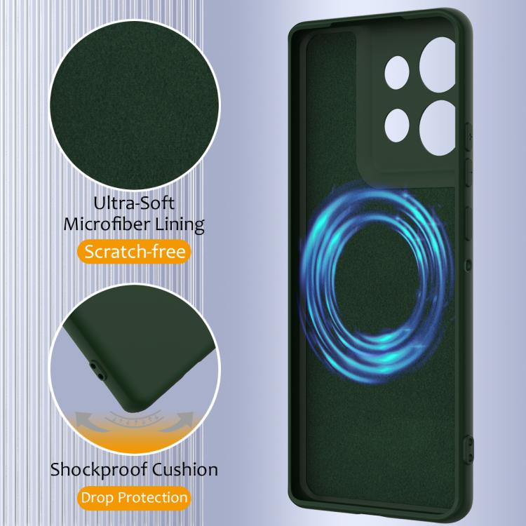 For Motorola Edge 50 5G Shockproof Silicone Magsafe Phone Case(Dark Green) - free shipping - PMC TechLife - Order now!