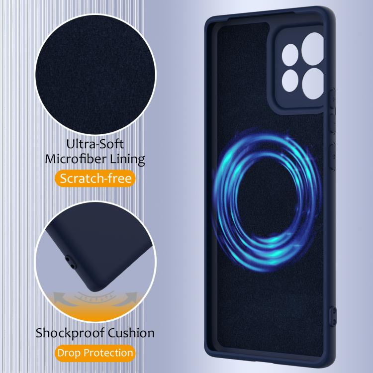 For Motorola Edge 40 Pro 5G Shockproof Silicone Magsafe Phone Case(Navy Blue) - free shipping - PMC TechLife - Order now!