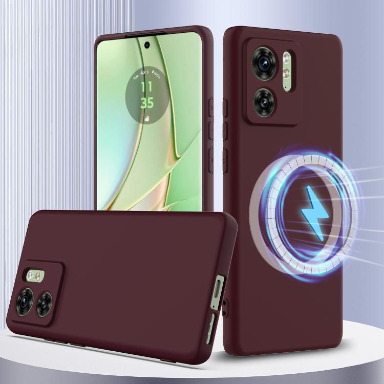 For Motorola Edge 2023 Shockproof Silicone Magsafe Phone Case(Plum Color) - free shipping - PMC TechLife - Order now!