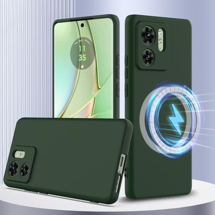 For Motorola Edge 2023 Shockproof Silicone Magsafe Phone Case(Dark Green) - free shipping - PMC TechLife - Order now!
