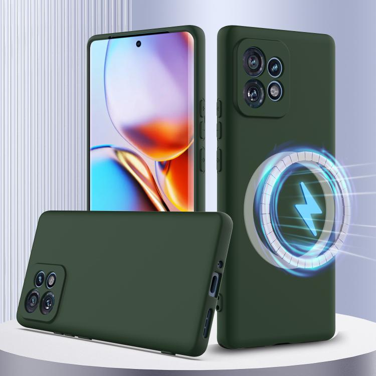 For Motorola Edge+ 2023 Shockproof Silicone Magsafe Phone Case(Dark Green) - free shipping - PMC TechLife - Order now!