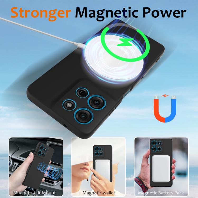 For Motorola Moto G75 5G Shockproof Silicone Magsafe Phone Case(Black) - free shipping - PMC TechLife - Order now!