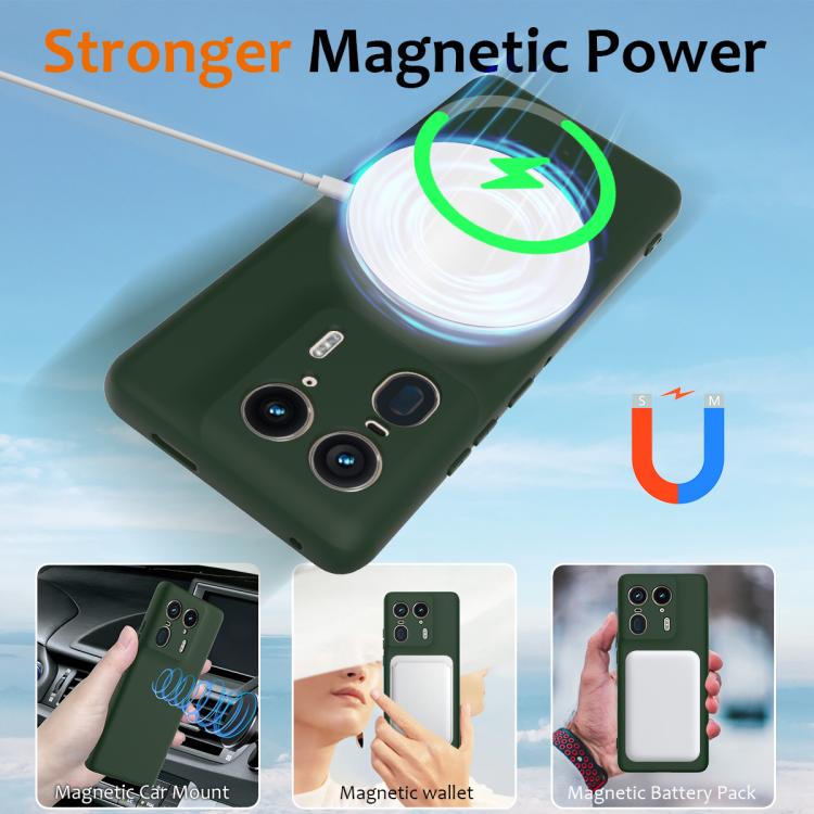 For Motorola Moto X50 Ultra Shockproof Silicone Magsafe Phone Case(Dark Green) - free shipping - PMC TechLife - Order now!