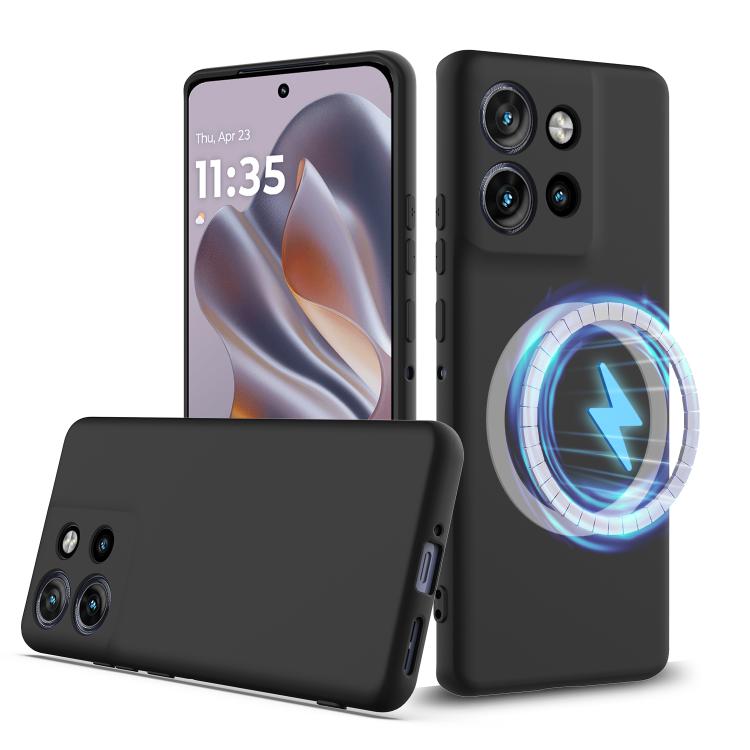 For Motorola Edge 50 Neo / Moto S50 Shockproof Silicone Magsafe Phone Case(Black) - free shipping - PMC TechLife - Order now!