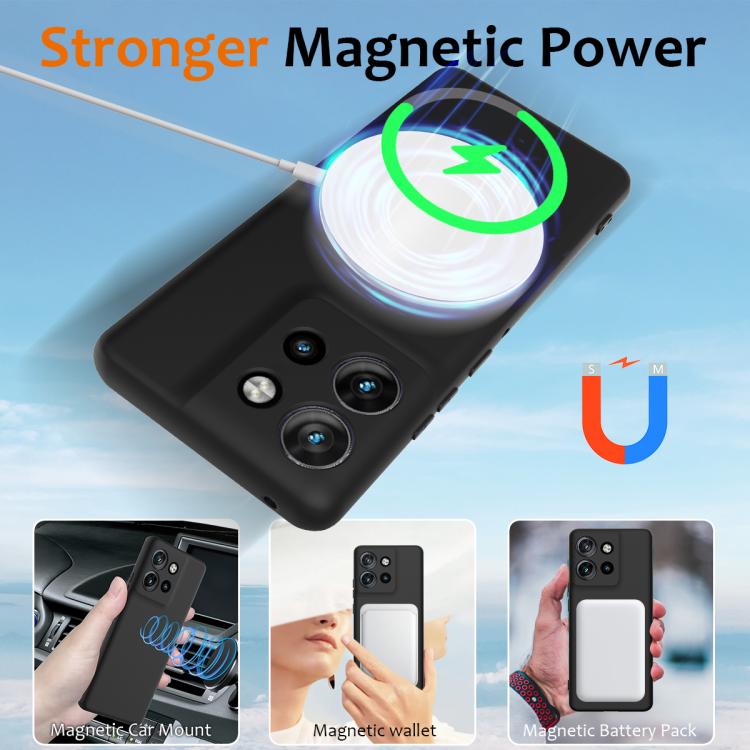 For Motorola Edge 50 Neo / Moto S50 Shockproof Silicone Magsafe Phone Case(Black) - free shipping - PMC TechLife - Order now!