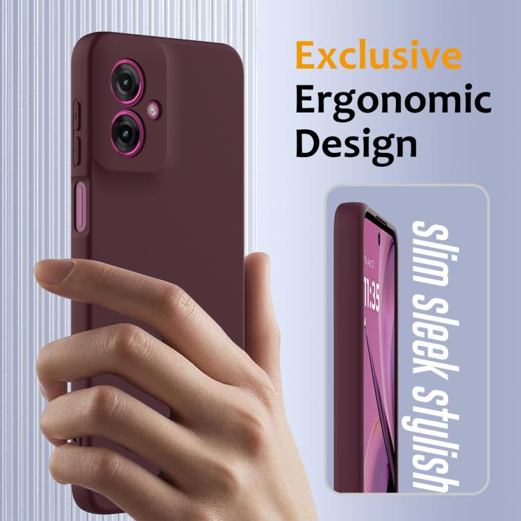 For Motorola Moto G55 5G Shockproof Silicone Magsafe Phone Case(Plum Color) - free shipping - PMC TechLife - Order now!