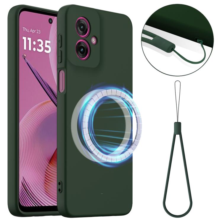 For Motorola Moto G55 5G Shockproof Silicone Magsafe Phone Case(Dark Green) - free shipping - PMC TechLife - Order now!