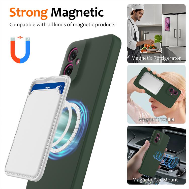 For Motorola Moto G55 5G Shockproof Silicone Magsafe Phone Case(Dark Green) - free shipping - PMC TechLife - Order now!