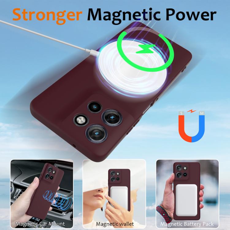 For Motorola Moto G Power 2025 Shockproof Silicone Magsafe Phone Case(Plum Color) - free shipping - PMC TechLife - Order now!