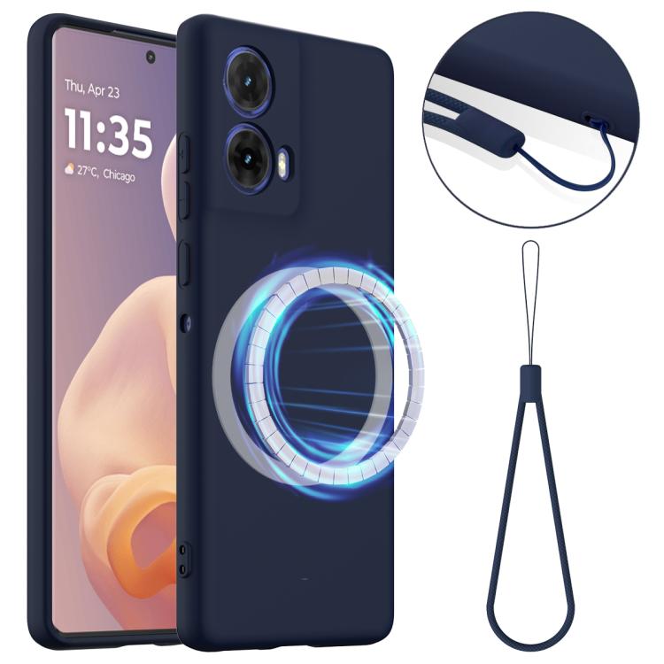 For Motorola Moto G24 4G Shockproof Silicone Magsafe Phone Case(Navy Blue) - free shipping - PMC TechLife - Order now!
