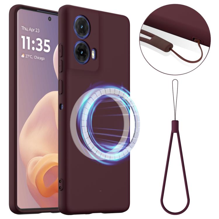 For Motorola Moto G24 4G Shockproof Silicone Magsafe Phone Case(Plum Color) - free shipping - PMC TechLife - Order now!