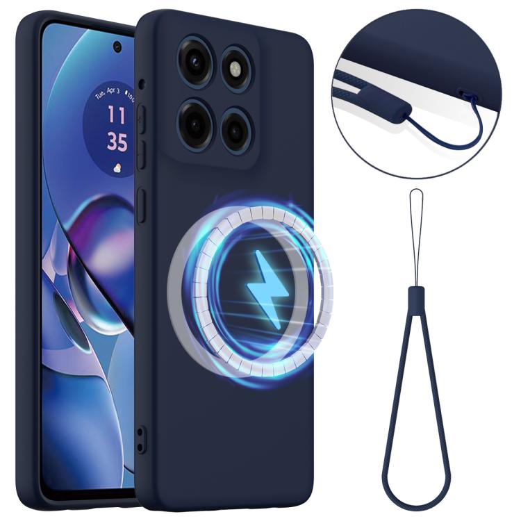 For Motorola Moto G Stylus 5G 2025 Shockproof Silicone Magsafe Phone Case(Navy Blue) - free shipping - PMC TechLife - Order now!