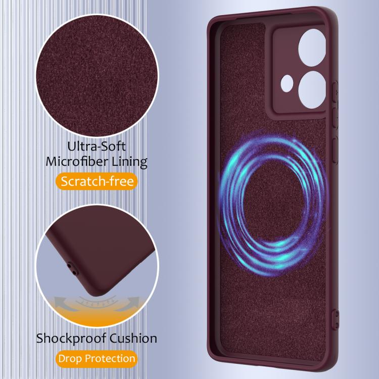 For Motorola Edge 40 Neo Shockproof Silicone Magsafe Phone Case(Plum Color) - free shipping - PMC TechLife - Order now!