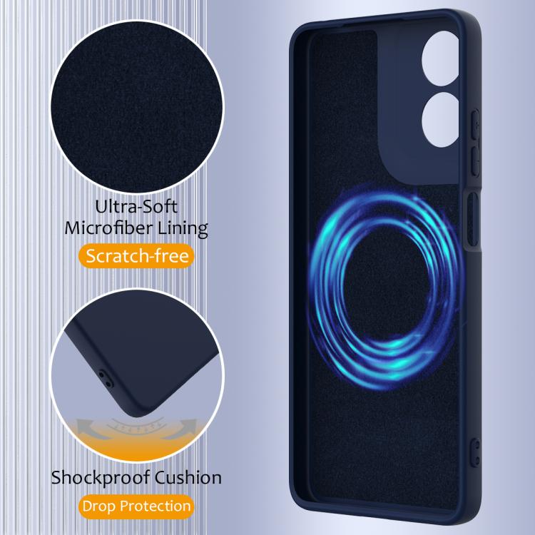 For Motorola Moto G04 / G04s / E14 4G Shockproof Silicone Magsafe Phone Case(Navy Blue) - free shipping - PMC TechLife - Order now!
