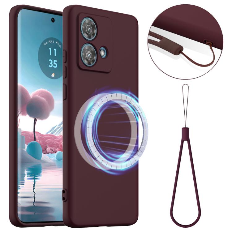 For Motorola Moto G84 Shockproof Silicone Magsafe Phone Case(Plum Color) - free shipping - PMC TechLife - Order now!