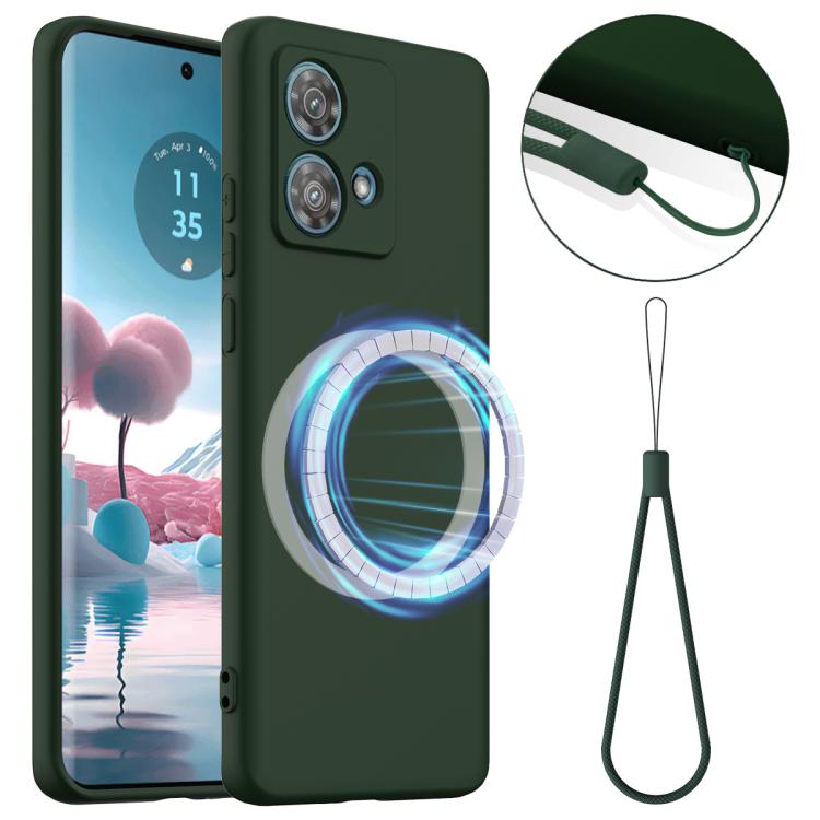 For Motorola Moto G84 Shockproof Silicone Magsafe Phone Case(Dark Green) - free shipping - PMC TechLife - Order now!