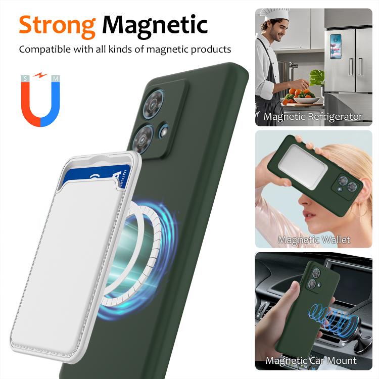 For Motorola Moto G84 Shockproof Silicone Magsafe Phone Case(Dark Green) - free shipping - PMC TechLife - Order now!