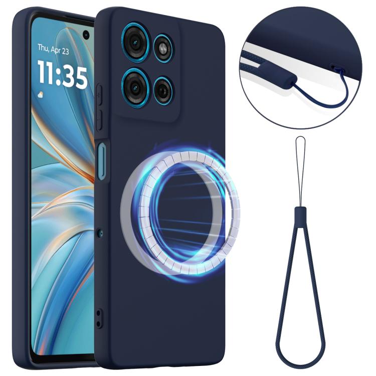 For Motorola Moto G56 5G Shockproof Silicone Magsafe Phone Case(Navy Blue) - free shipping - PMC TechLife - Order now!