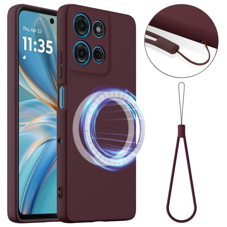 For Motorola Moto G86 5G Shockproof Silicone Magsafe Phone Case(Plum Color) - free shipping - PMC TechLife - Order now!