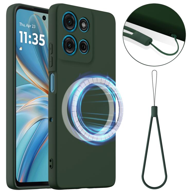 For Motorola Moto G86 5G Shockproof Silicone Magsafe Phone Case(Dark Green) - free shipping - PMC TechLife - Order now!