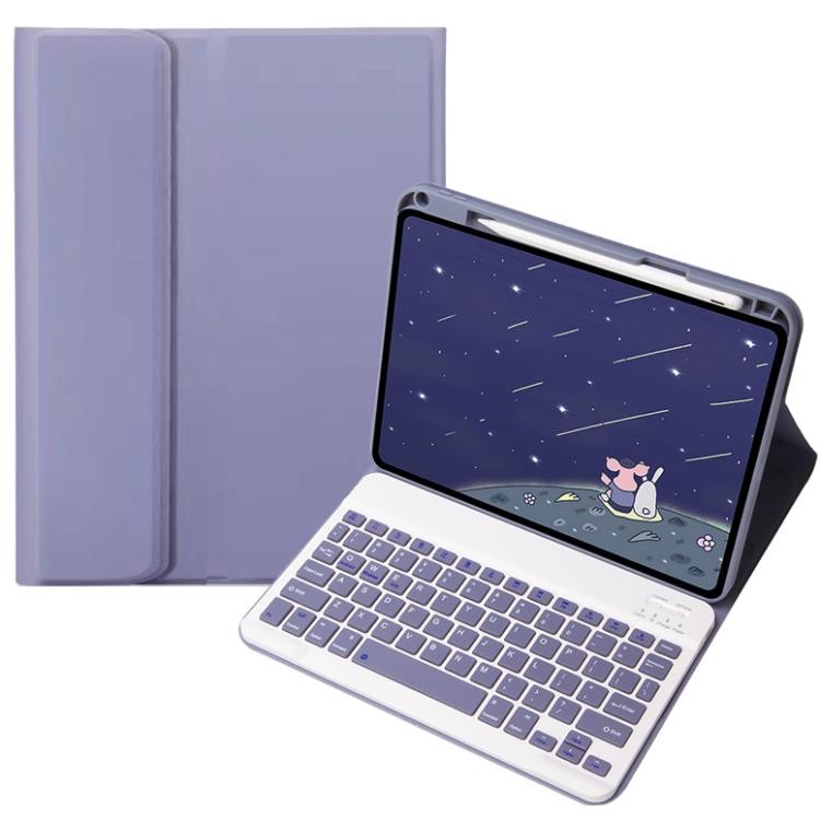 For OPPO Pad 3 / Pad 2 Candy Color Bluetooth Keyboard Leather Case, Square Keys(Lavender Grey) - Others Keyboard by PMC TechLife | Online Shopping South Africa | PMC TechLife | Buy Now Pay Later Mobicred