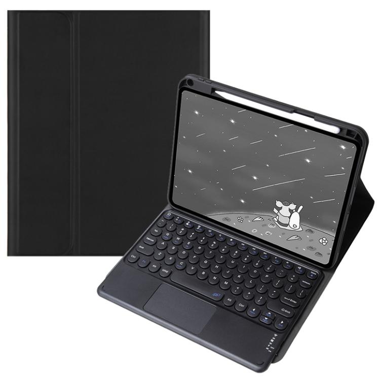 For OPPO Pad 3 / Pad 2 Candy Color Bluetooth Keyboard Leather Case, Round Key with Touchpad(Black) - Others Keyboard by PMC TechLife | Online Shopping South Africa | PMC TechLife | Buy Now Pay Later Mobicred