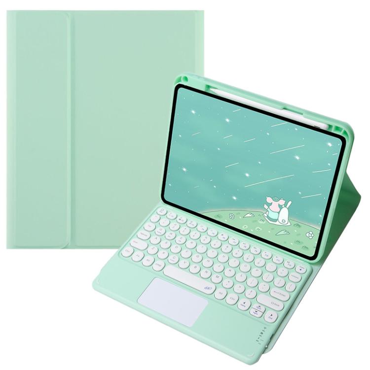 For OPPO Pad 3 / Pad 2 Candy Color Bluetooth Keyboard Leather Case, Round Key with Touchpad(Light Green) - Others Keyboard by PMC TechLife | Online Shopping South Africa | PMC TechLife | Buy Now Pay Later Mobicred
