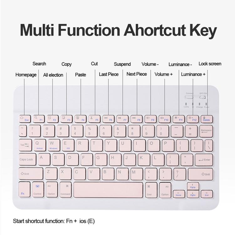 For OPPO Pad 3 / Pad 2 Candy Color Bluetooth Keyboard Leather Case, Square Keys(Pink) - Others Keyboard by PMC TechLife | Online Shopping South Africa | PMC TechLife | Buy Now Pay Later Mobicred