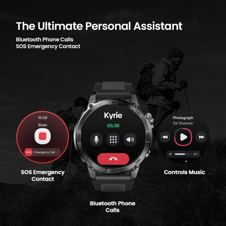 Zeblaze Stratos 2 Plus 1.43 inch Screen 3 ATM Health and Fitness GPS Smart Watch(Graphite Black) - free shipping - PMC TechLife - Order now!