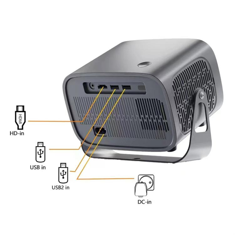 A10 Plus 1280 x 720P 200ANSI Amlogic H713 CPU Android 11.0 Smart Projector, US Plug(Metal Grey) - LED Projector by PMC TechLife | Online Shopping South Africa | PMC TechLife | Buy Now Pay Later Mobicred