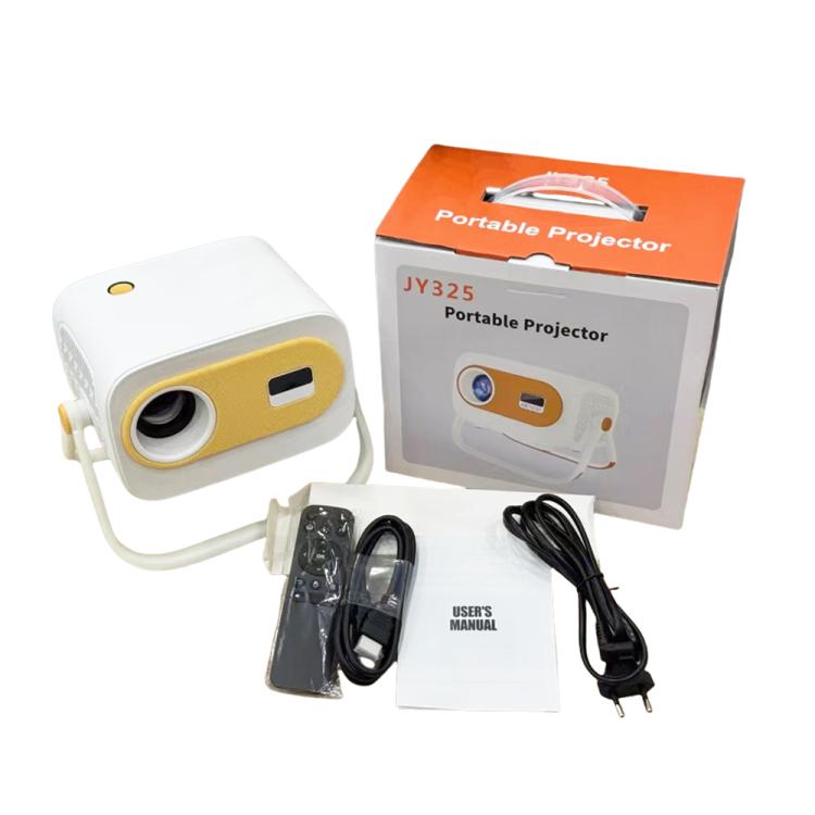 JY325 1280 x 720P 200ANSI Amlogic H713 CPU Android 11.0 Portable Projector, EU Plug(White) - LED Projector by PMC TechLife | Online Shopping South Africa | PMC TechLife | Buy Now Pay Later Mobicred