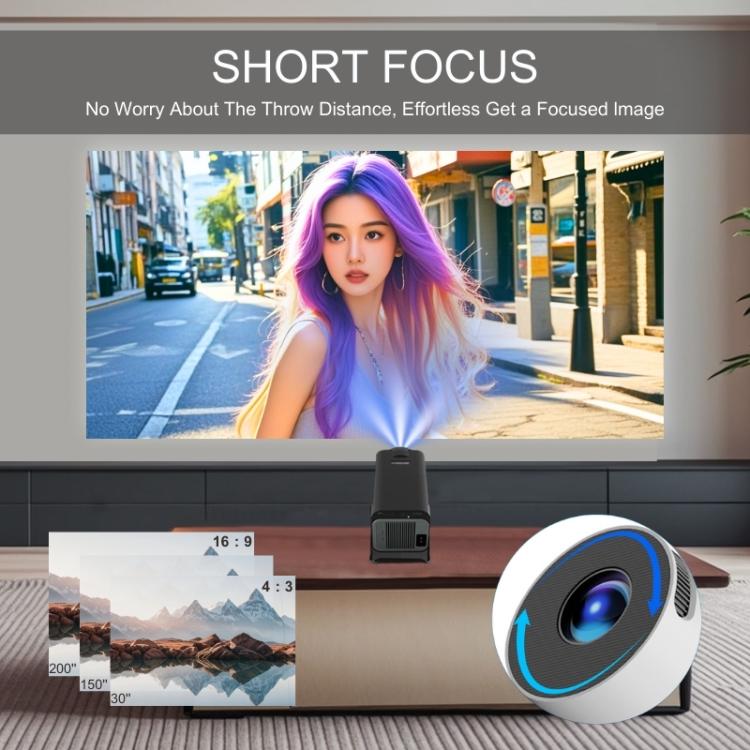 M10 Plus 1280 x 720P 200ANSI Amlogic H713 CPU Android 11 Smart Projector with Bracket, EU Plug(Metal Grey) - LED Projector by PMC TechLife | Online Shopping South Africa | PMC TechLife | Buy Now Pay Later Mobicred