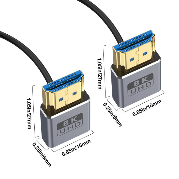 0.7m Coiled Coaxial 8K 48Gbps HDMI 2.1 Cable, Port:Down to Down Elbow - Cable by PMC TechLife | Online Shopping South Africa | PMC TechLife | Buy Now Pay Later Mobicred