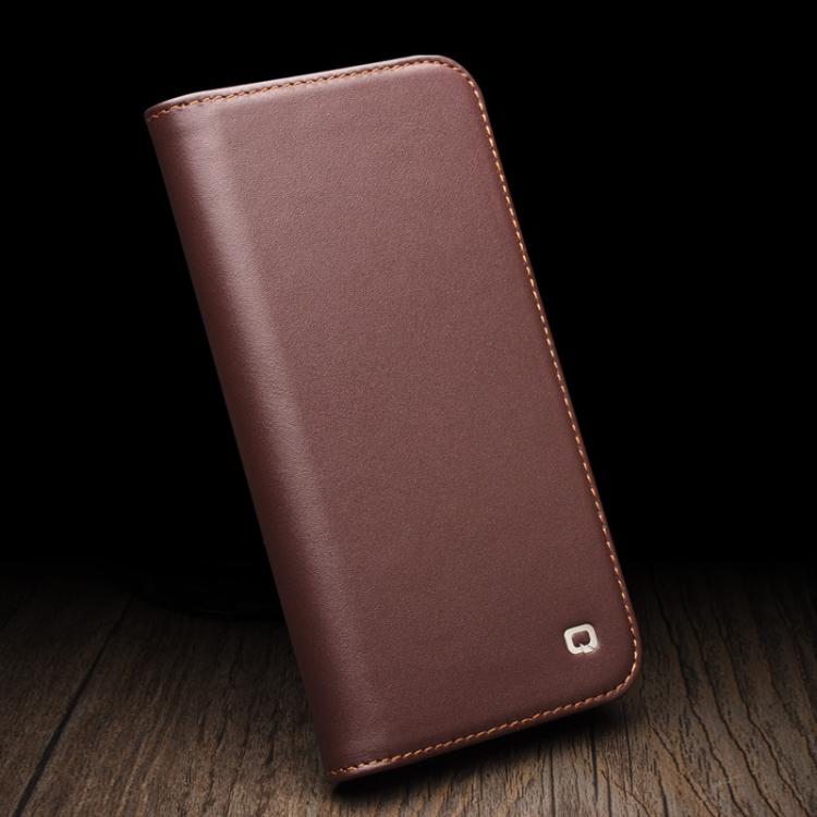 For iPhone 16e QIALINO Classic Gen2 Genuine Leather Phone Case(Brown) - free shipping - PMc TechLife - Order now!