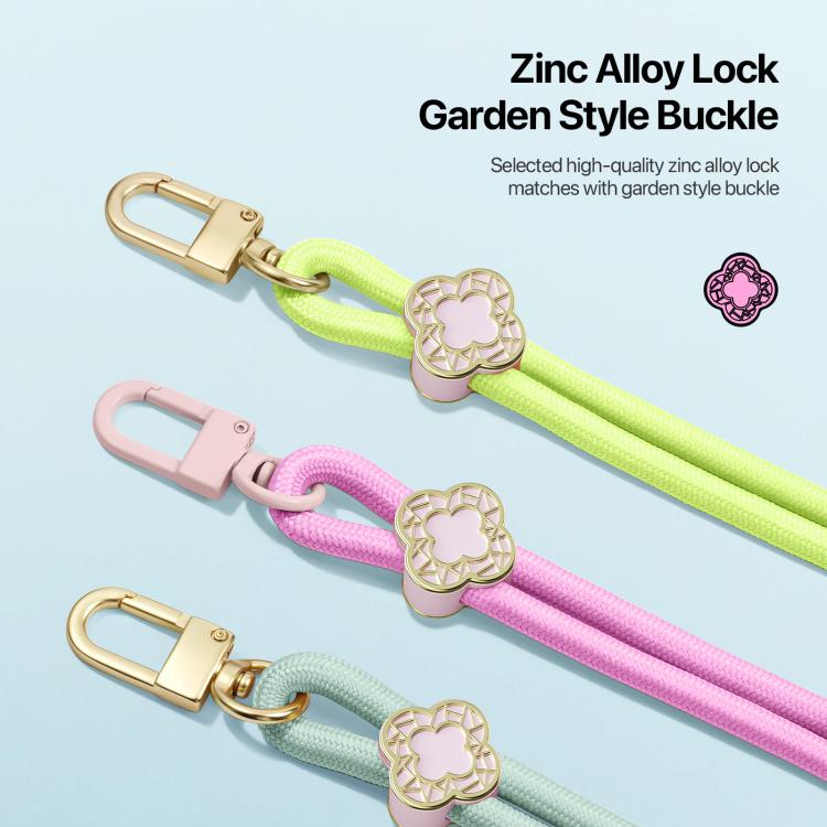 DUX DUCIS Garden Series Begonia Pattern Adjustable Crossbody Phone Lanyard(Light Green) - Lanyards & Wrist Straps by DUX DUCIS | Online Shopping South Africa | PMc TechLife | Buy Now Pay Later Mobicred