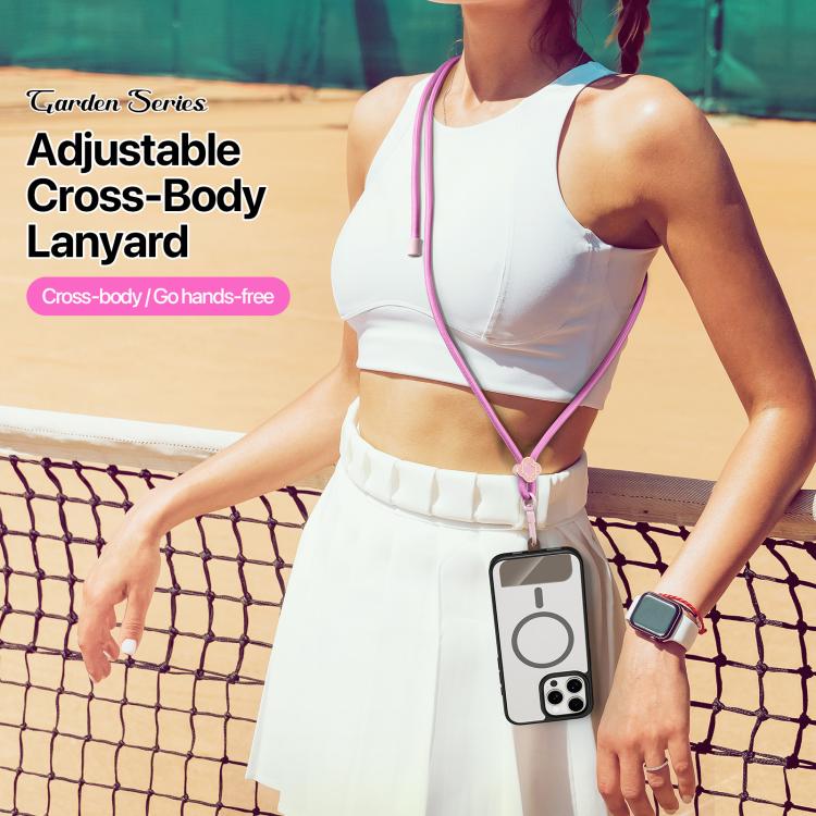 DUX DUCIS Garden Series Begonia Pattern Adjustable Crossbody Phone Lanyard(Pink) - free shipping - PMc TechLife - Order now!