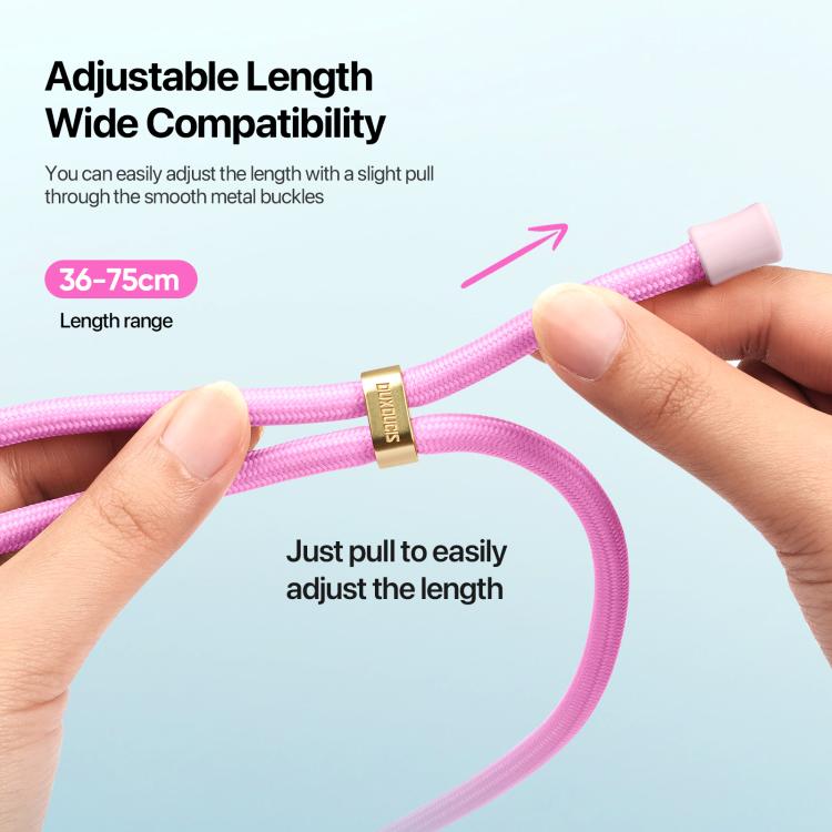 DUX DUCIS Garden Series Begonia Pattern Adjustable Crossbody Phone Lanyard(Pink) - free shipping - PMc TechLife - Order now!